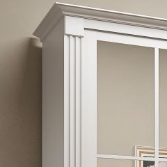 Шкаф-купе 2150 серии NEW CLASSIC K4+K4+K4+B22+PL4(по 2 ящика лев/прав+F обр.штанга) профиль «Капучино» в Менделеевске - mendeleevsk.mebel24.online | фото 4