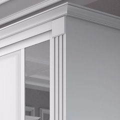 Шкаф-купе 2150 серии NEW CLASSIC K6Z+K1+K6+B22+PL2(по 2 ящика лев/прав+1 штанга+1 полка) профиль «Капучино» в Менделеевске - mendeleevsk.mebel24.online | фото 4