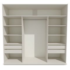 Шкаф-купе 2400 серии SOFT D4+D4+D4+B22+PL1 (по 2 ящика лев/прав+1штанга) профиль «Графит» в Менделеевске - mendeleevsk.mebel24.online | фото 2