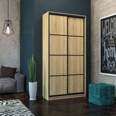 Шкаф-купе Лофт 1200 Шк12-47 (Дуб Сонома) в Менделеевске - mendeleevsk.mebel24.online | фото 7