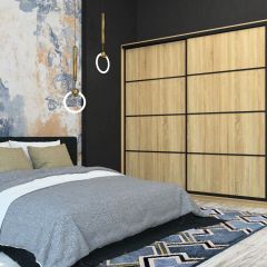 Шкаф-купе Лофт 2400 Шк24-47 (Дуб Сонома) в Менделеевске - mendeleevsk.mebel24.online | фото 7