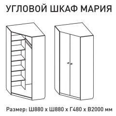 Шкаф угловой Мария 880*880 (ЛДСП 1 кат.) в Менделеевске - mendeleevsk.mebel24.online | фото 2