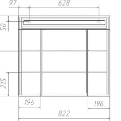 Шкаф-зеркало Аврора 80 с подсветкой LED Домино (DV8009HZ) в Менделеевске - mendeleevsk.mebel24.online | фото 10