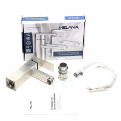 Смеситель д/ум MELANA-F610201 Cubo нерж.сталь, однорычажный, сатин, литой излив в Менделеевске - mendeleevsk.mebel24.online | фото 3