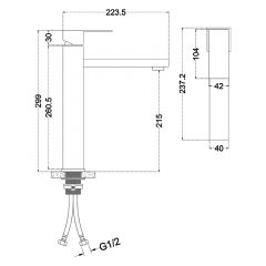 Смеситель д/ум MELANA-F610202 Cubo нерж.сталь, однорычажный, сатин, литой излив в Менделеевске - mendeleevsk.mebel24.online | фото 3