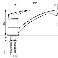 Смеситель MS-003 в Менделеевске - mendeleevsk.mebel24.online | фото 2