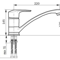 Смеситель MS-004 в Менделеевске - mendeleevsk.mebel24.online | фото 2