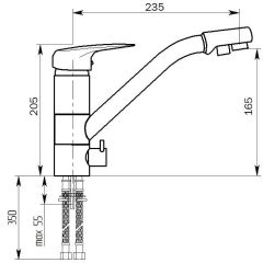 Смеситель MS-005 в Менделеевске - mendeleevsk.mebel24.online | фото 2