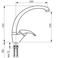Смеситель MS-007 в Менделеевске - mendeleevsk.mebel24.online | фото 2