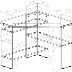 Стол письменный СП-2 (угловой) белый в Менделеевске - mendeleevsk.mebel24.online | фото 3