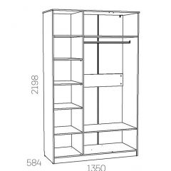 НМ 040.33 Х Шкаф для одежды "Оливия" в Менделеевске - mendeleevsk.mebel24.online | фото 3