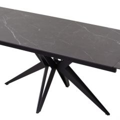 Стол FORIO 160 MATT BLACK MARBLE SOLID CERAMIC / BLACK, ®DISAUR в Менделеевске - mendeleevsk.mebel24.online | фото 5