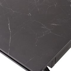 Стол FORIO 160 MATT BLACK MARBLE SOLID CERAMIC / BLACK, ®DISAUR в Менделеевске - mendeleevsk.mebel24.online | фото 9