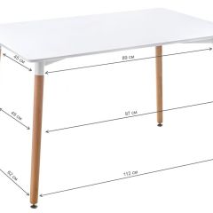 Стол деревянный Table 110 white / wood в Менделеевске - mendeleevsk.mebel24.online | фото 2