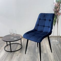 Стул CHIC BLUVEL-86 NAVY BLUE / черный каркас М-City в Менделеевске - mendeleevsk.mebel24.online | фото 5