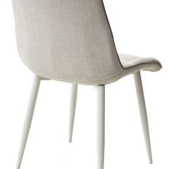 Стул CHIC HE622-01/ HE622-05 топленое молоко, ткань/ белый каркас М-City в Менделеевске - mendeleevsk.mebel24.online | фото 2