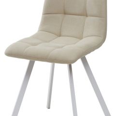 Стул CHILLI SQUARE UF860-01B бежевый, ткань/ белый каркас М-City в Менделеевске - mendeleevsk.mebel24.online | фото