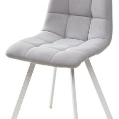 Стул CHILLI SQUARE UF860-02B серо-голубой, ткань/ белый каркас М-City в Менделеевске - mendeleevsk.mebel24.online | фото