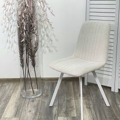 Стул ELVIS WZ2042-18 белая галька фактурный велюр / белый каркас М-City в Менделеевске - mendeleevsk.mebel24.online | фото