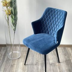 Стул HERMAN 360 град. СИНИЙ #29, велюр / черный каркас М-City в Менделеевске - mendeleevsk.mebel24.online | фото