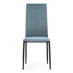 Стул на металлокаркасе Tod light blue / black в Менделеевске - mendeleevsk.mebel24.online | фото