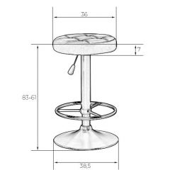 Табурет барный DOBRIN BRUNO LM-5008 (черный) в Менделеевске - mendeleevsk.mebel24.online | фото 2