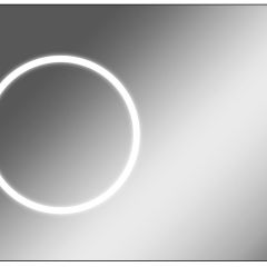 Зеркало Eclipse 100 black с подсветкой Sansa (SE1032Z) в Менделеевске - mendeleevsk.mebel24.online | фото