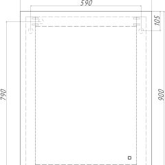 Зеркало Каракас 900х700 с подсветкой Домино (GL7043Z) в Менделеевске - mendeleevsk.mebel24.online | фото 8