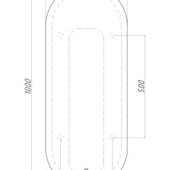 Зеркало Кито 1000х400 с подсветкой Домино (GL7047Z) в Менделеевске - mendeleevsk.mebel24.online | фото 2