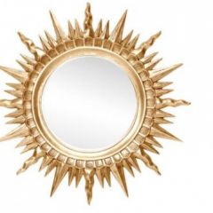 Зеркало круглое золото (1810(1) в Менделеевске - mendeleevsk.mebel24.online | фото 1