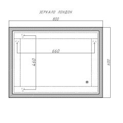 Зеркало Лондон 800х600 с подсветкой Домино (GL7019Z) в Менделеевске - mendeleevsk.mebel24.online | фото 8