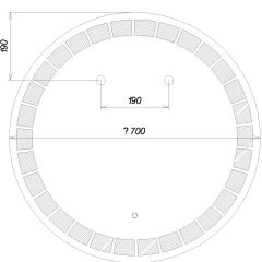 Зеркало Маскат 700х700 с подсветкой Домино (GL7057Z) в Менделеевске - mendeleevsk.mebel24.online | фото 6