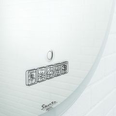 Зеркало Moon 72 white с подсветкой Sansa (SMo1046Z) в Менделеевске - mendeleevsk.mebel24.online | фото 4