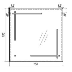 Зеркало Ray 70 black с подсветкой Sansa (SR1038Z) в Менделеевске - mendeleevsk.mebel24.online | фото 6