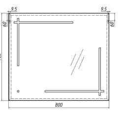 Зеркало Ray 80 black с подсветкой Sansa (SR1037Z) в Менделеевске - mendeleevsk.mebel24.online | фото 7