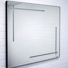 Зеркало Ray 90 black с подсветкой Sansa (SR1036Z) в Менделеевске - mendeleevsk.mebel24.online | фото 2