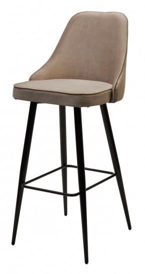 Барный стул NEPAL-BAR БЕЖЕВЫЙ #5, велюр/ черный каркас (H=78cm) М-City в Менделеевске - mendeleevsk.mebel24.online | фото 4