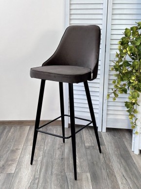 Барный стул NEPAL-BAR ГРАФИТ #14, велюр/ черный каркас (H=78cm) М-City в Менделеевске - mendeleevsk.mebel24.online | фото 6
