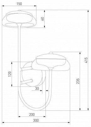 Бра Eurosvet Fungo 50388/2 LED черный в Менделеевске - mendeleevsk.mebel24.online | фото 5