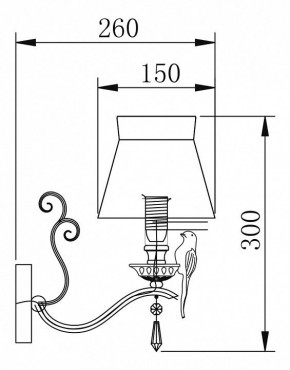 Бра Maytoni Bird ARM013-01-W в Менделеевске - mendeleevsk.mebel24.online | фото 2