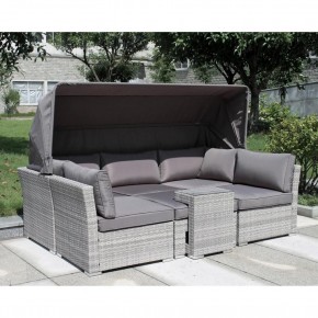 Диван-трансформер из искусственного ротанга AFM-320G Grey в Менделеевске - mendeleevsk.mebel24.online | фото 1