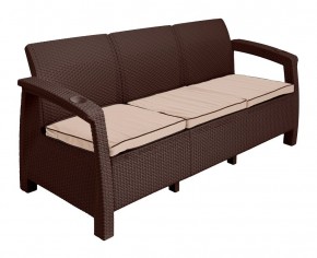 Диван Yalta Premium Sofa 3 Set (Ялта) шоколадный (+подушки под спину) в Менделеевске - mendeleevsk.mebel24.online | фото 2