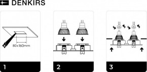 DK3022-WH Встраиваемый светильник, IP 20, 10 Вт, GU5.3, LED, белый, пластик в Менделеевске - mendeleevsk.mebel24.online | фото 6