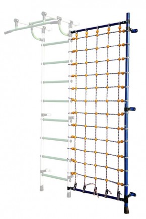 Дополнительная стойка к пристенному ДСК с сеткой для лазания, цв. синий в Менделеевске - mendeleevsk.mebel24.online | фото