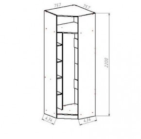 ГЕОМЕТРИЯ ГМТ.05 шкаф угловой в Менделеевске - mendeleevsk.mebel24.online | фото 2