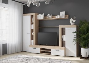 Гостиная Дельта (Сонома/Белый) в Менделеевске - mendeleevsk.mebel24.online | фото 3