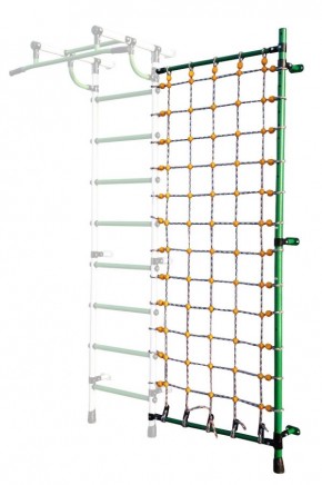 Дополнительная стойка к пристенному ДСК с сеткой для лазания, цв. зеленый в Менделеевске - mendeleevsk.mebel24.online | фото