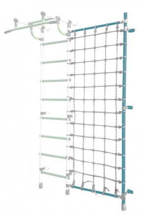 Дополнительная стойка к пристенному ДСК Pastel с сеткой для лазания, цв. бирюзовый в Менделеевске - mendeleevsk.mebel24.online | фото