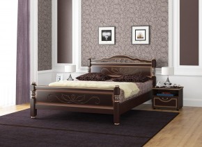 КАРИНА-5 Кровать из массива 900 (Темный орех) в Менделеевске - mendeleevsk.mebel24.online | фото