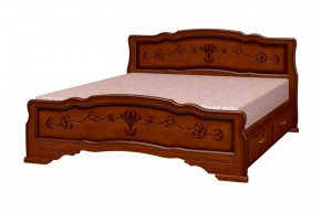КАРИНА-6 Кровать из массива  (Орех) с 2-мя ящиками в Менделеевске - mendeleevsk.mebel24.online | фото 2
